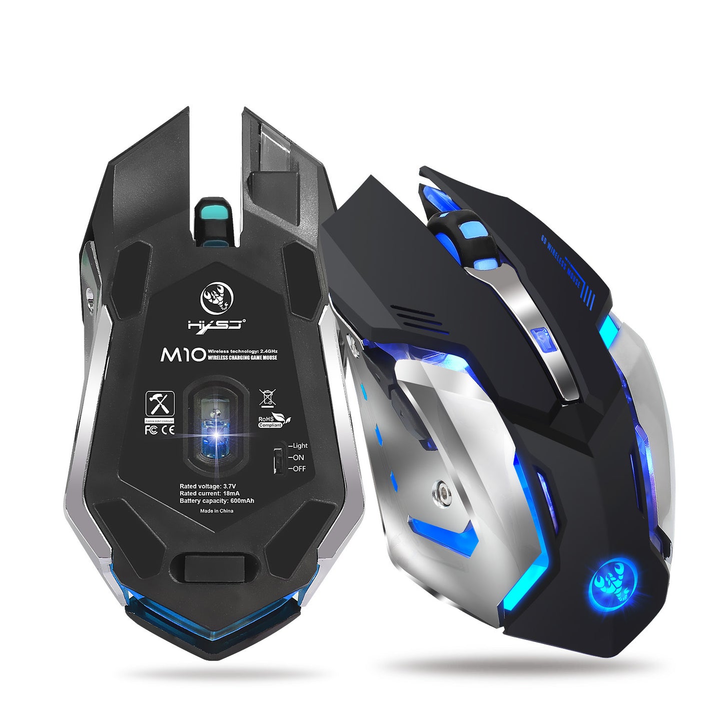 Ratón Gaming Inalámbrico Recargable con Luces RGB - vista 5