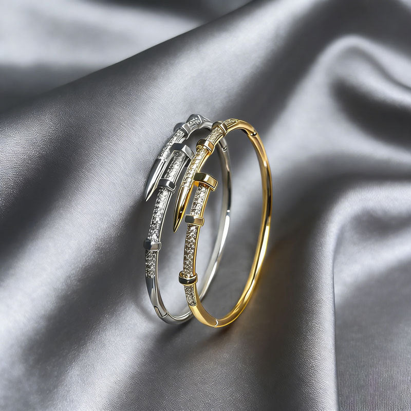 Pulsera de Pareja Chapada en Oro Rosa 18K con Circonitas