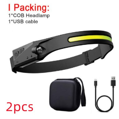 Linterna Frontal LED con Sensor, Recargable USB - vista 11