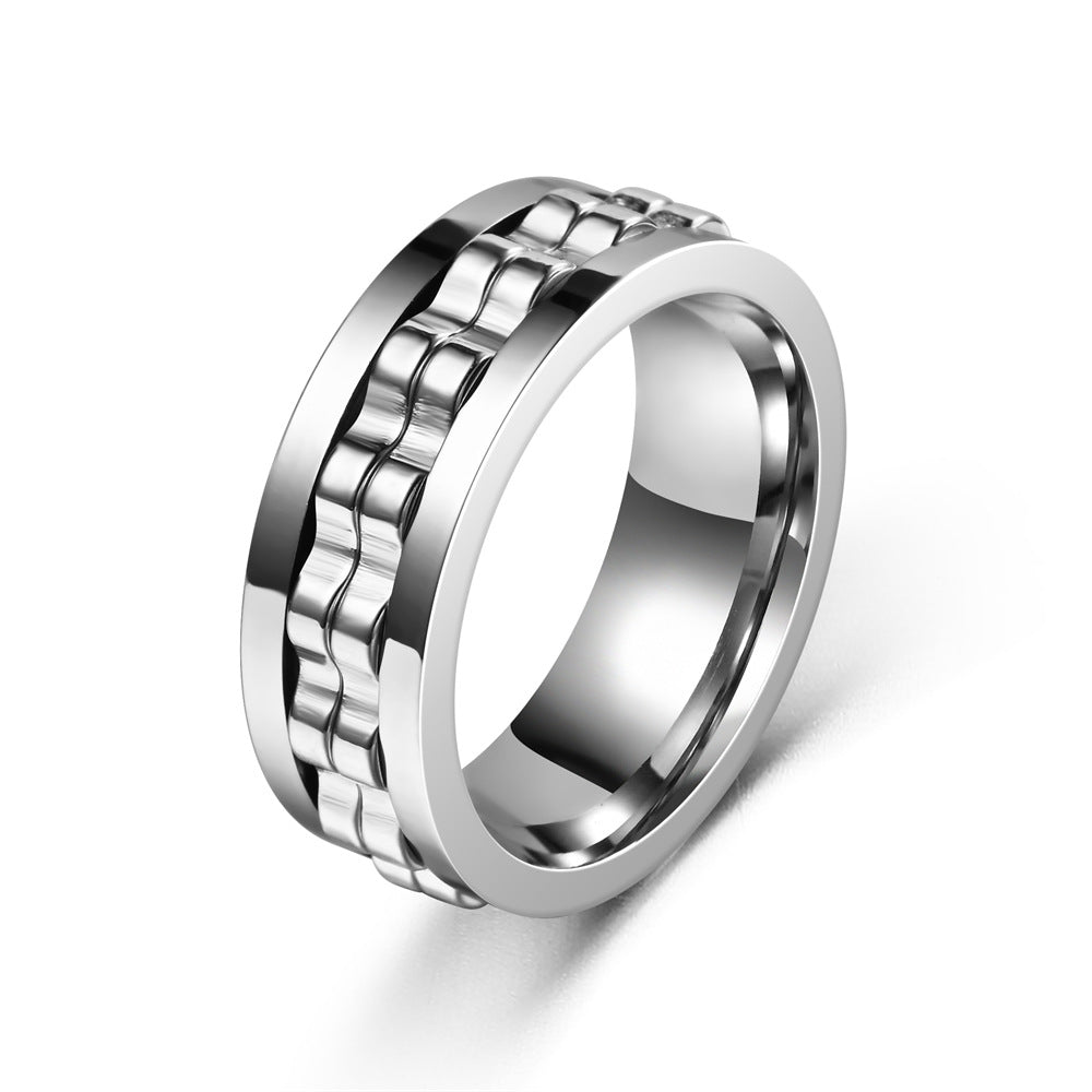 Anillo Giratorio Antiestrés con Engranajes, Alivio de Ansiedad