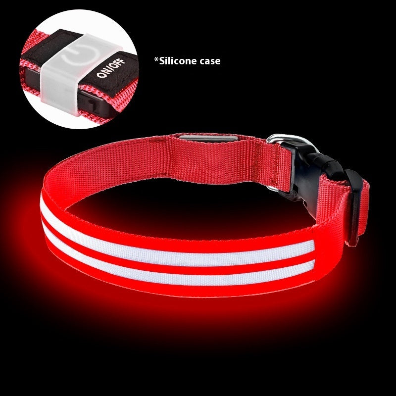 Collar Luminoso Doble Fibra para Perros, Modo Nocturno - vista 3