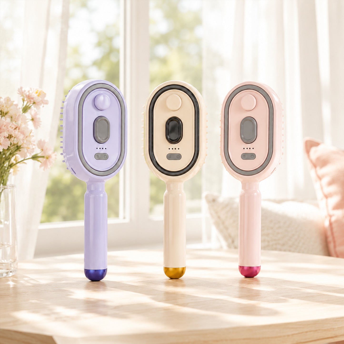 Peine de Masaje Eléctrico con Función Spray