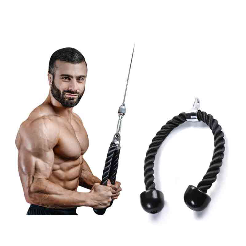 Cuerda de Poleas para Tríceps y Bíceps, Gimnasio en Casa