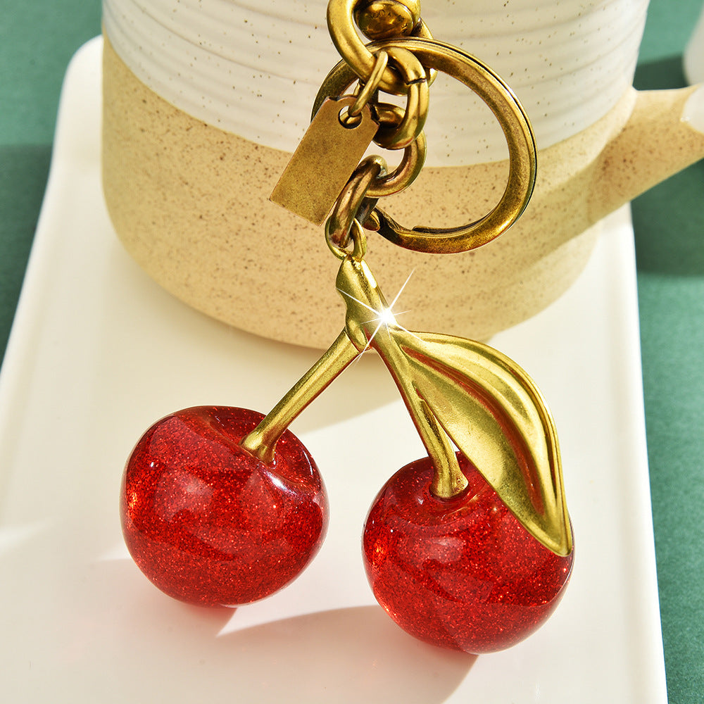 Colgante de Bolso con Dije de Cereza