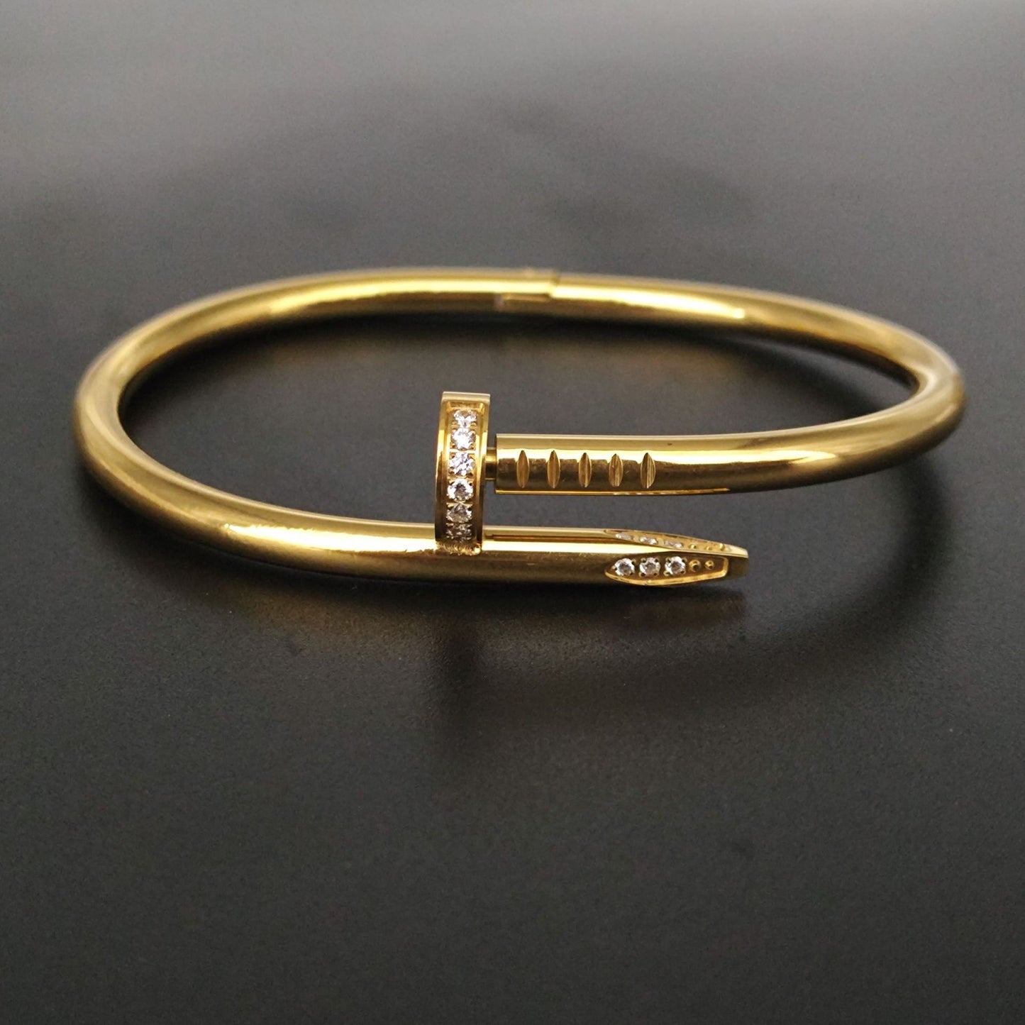 Pulsera de Pareja Chapada en Oro Rosa 18K con Circonitas