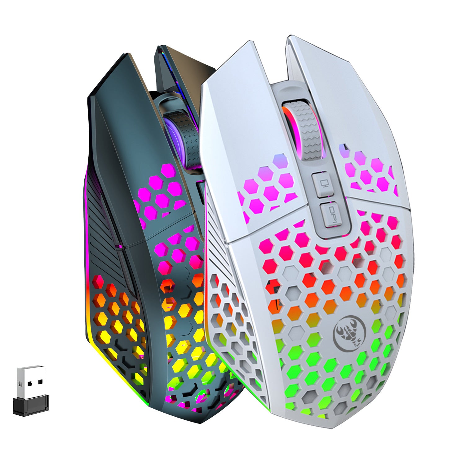 Ratón Gaming Inalámbrico Ultraligero, Diseño Panal - vista 5