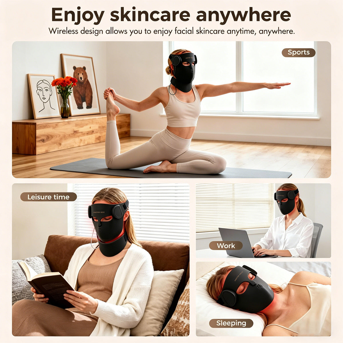 Mascarilla LED de Silicona 4D con Mando Inalámbrico - vista 3