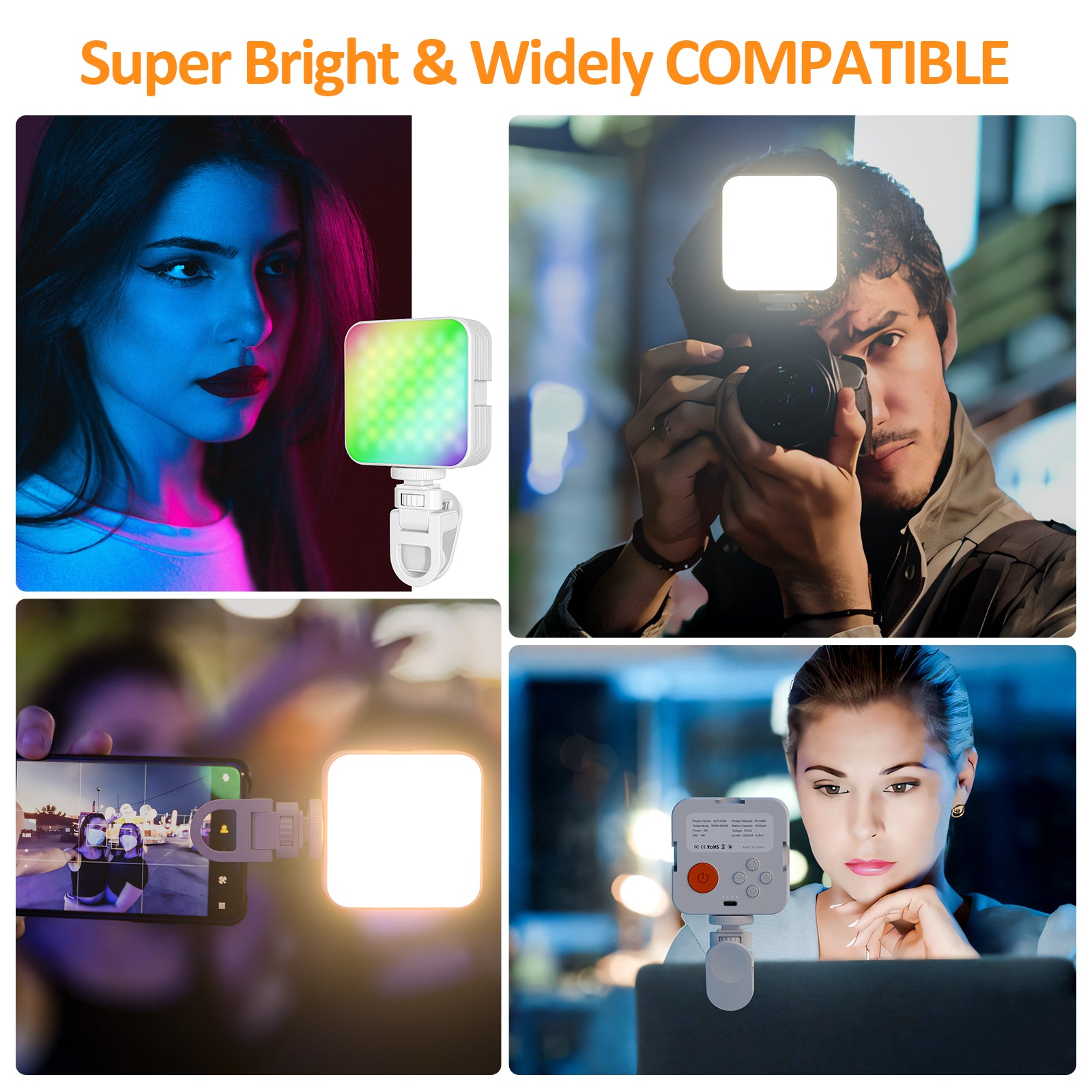 Luz de Bolsillo RGB Mini XJ75 para Móvil y Fotografía - vista 3