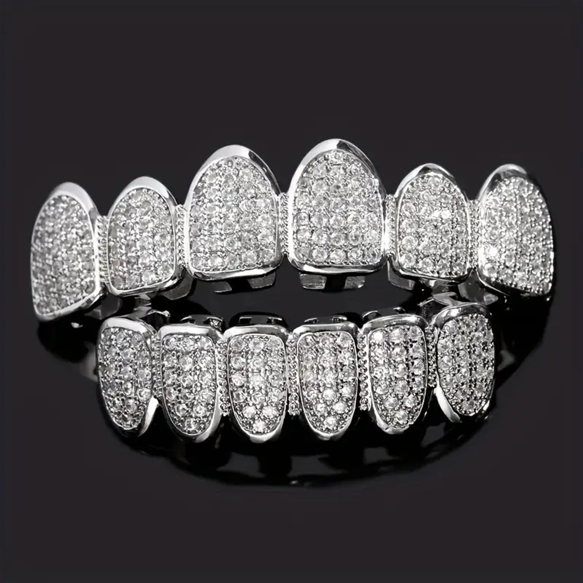 Grillz Dentales Hip Hop con Circonitas, Diseño Exagerado - vista 2