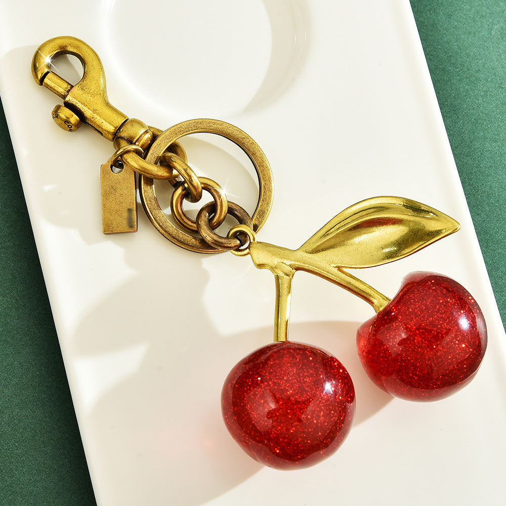 Colgante de Bolso con Dije de Cereza