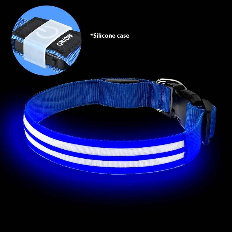Collar Luminoso Doble Fibra para Perros, Modo Nocturno - vista 6
