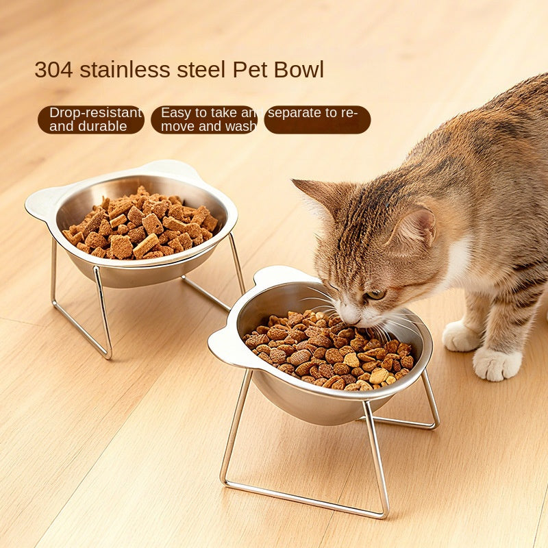 Comedero Elevado de Acero Inoxidable para Perros