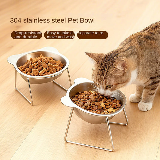 Comedero Elevado de Acero Inoxidable para Perros