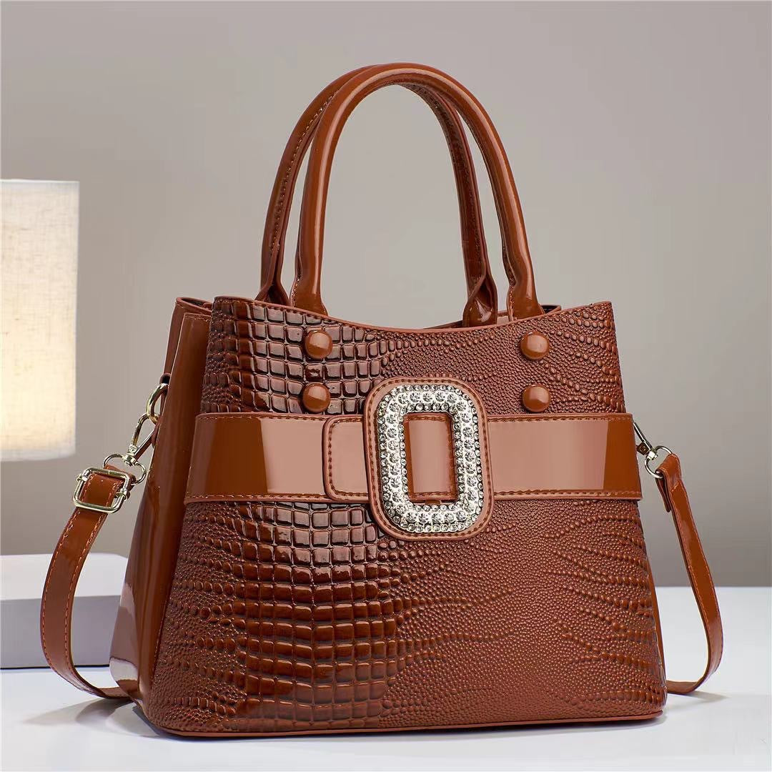 Bolso Bandolera con Textura de Lagarto