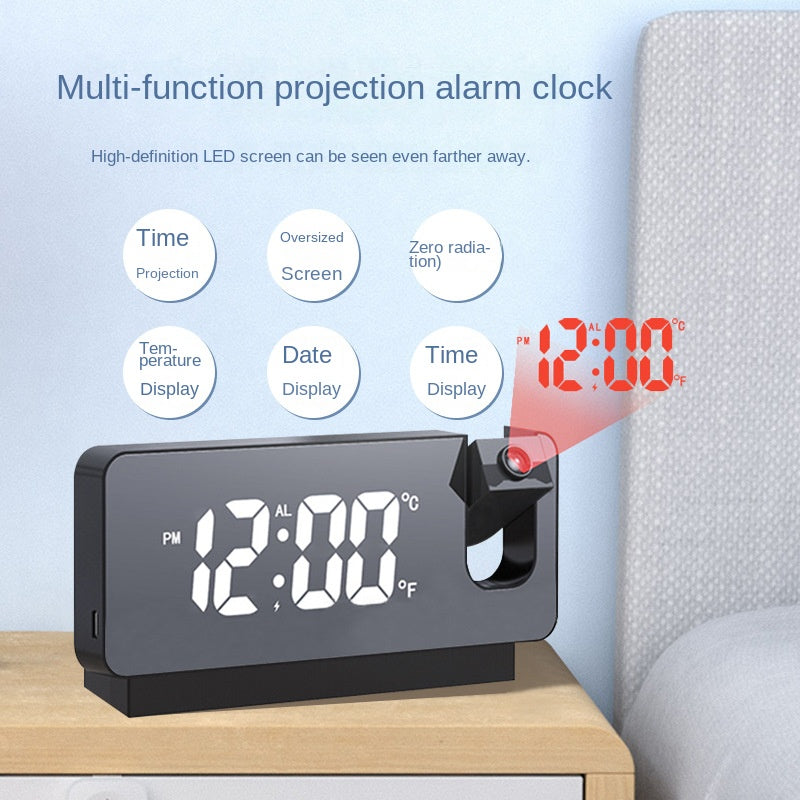 Reloj Despertador LED Espejo con Temperatura y Humedad - vista 2