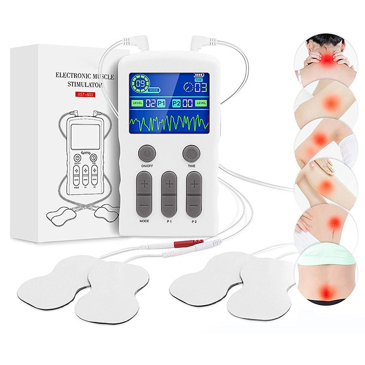 Electroestimulador TENS/EMS de Doble Salida, 25 Modos