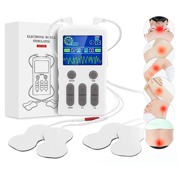 Electroestimulador TENS/EMS de Doble Salida, 25 Modos