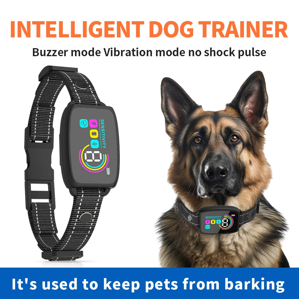 Collar Antiladridos Inteligente para Perros, Recargable IP67