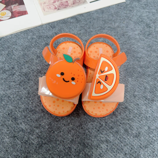 Sandalias Infantiles de Frutas con Velcro, Punta Abierta