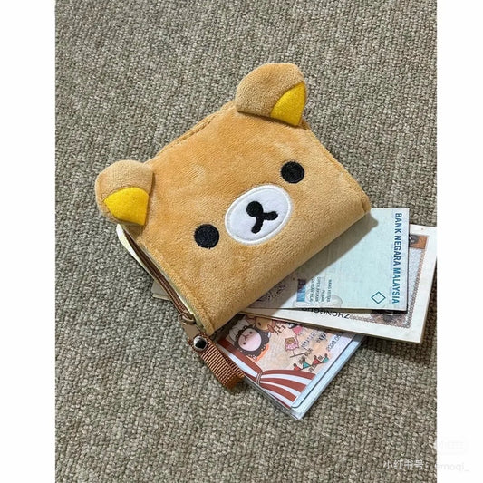 Monedero de Peluche Rilakkuma, Tarjetero Estilo Kawaii