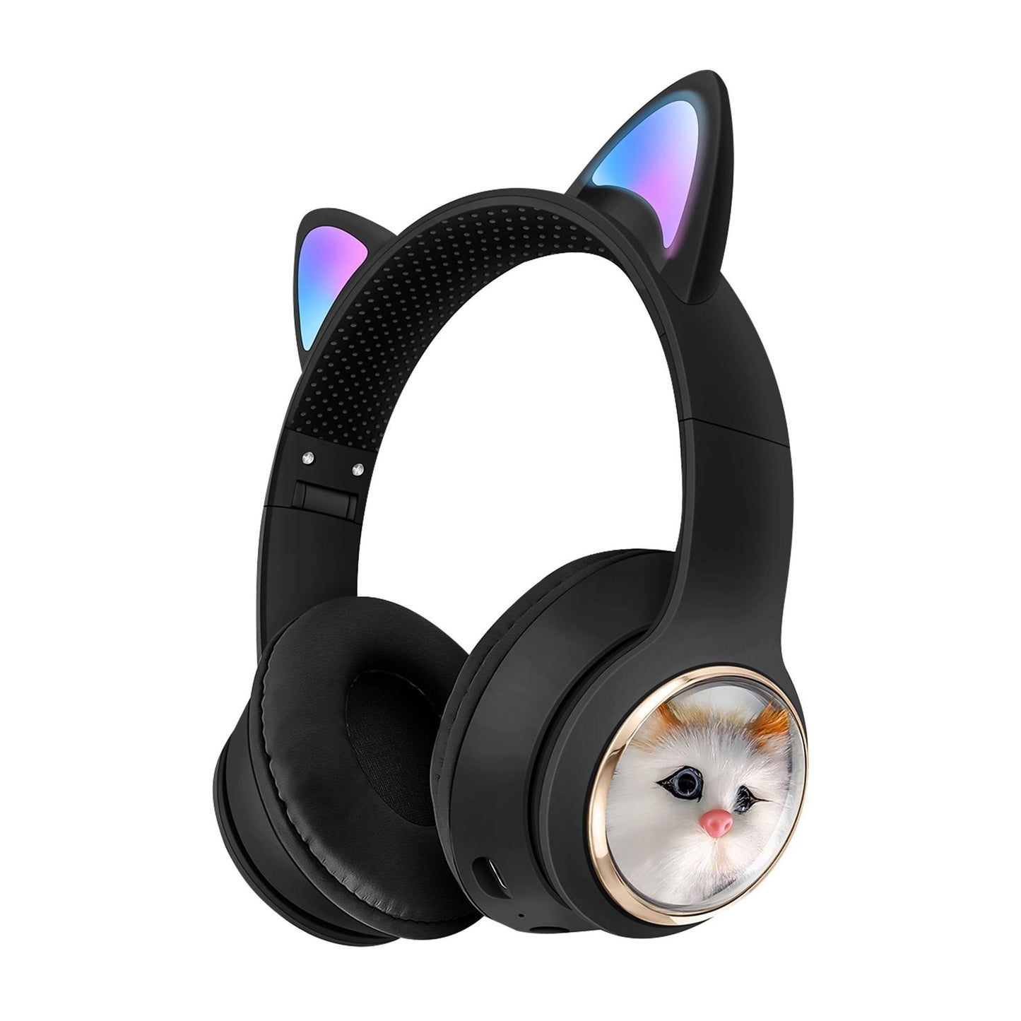 Auriculares Bluetooth AKZ-09 con Orejas de Gato, Plegables - vista 2