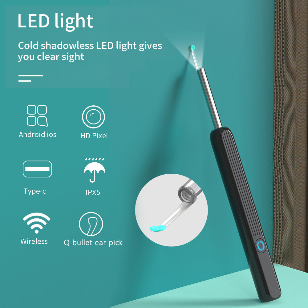 Otoscopio Limpiador de Oídos con Cámara y Luz LED - vista 3