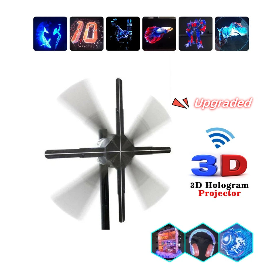 Ventilador Holográfico 3D para Publicidad
