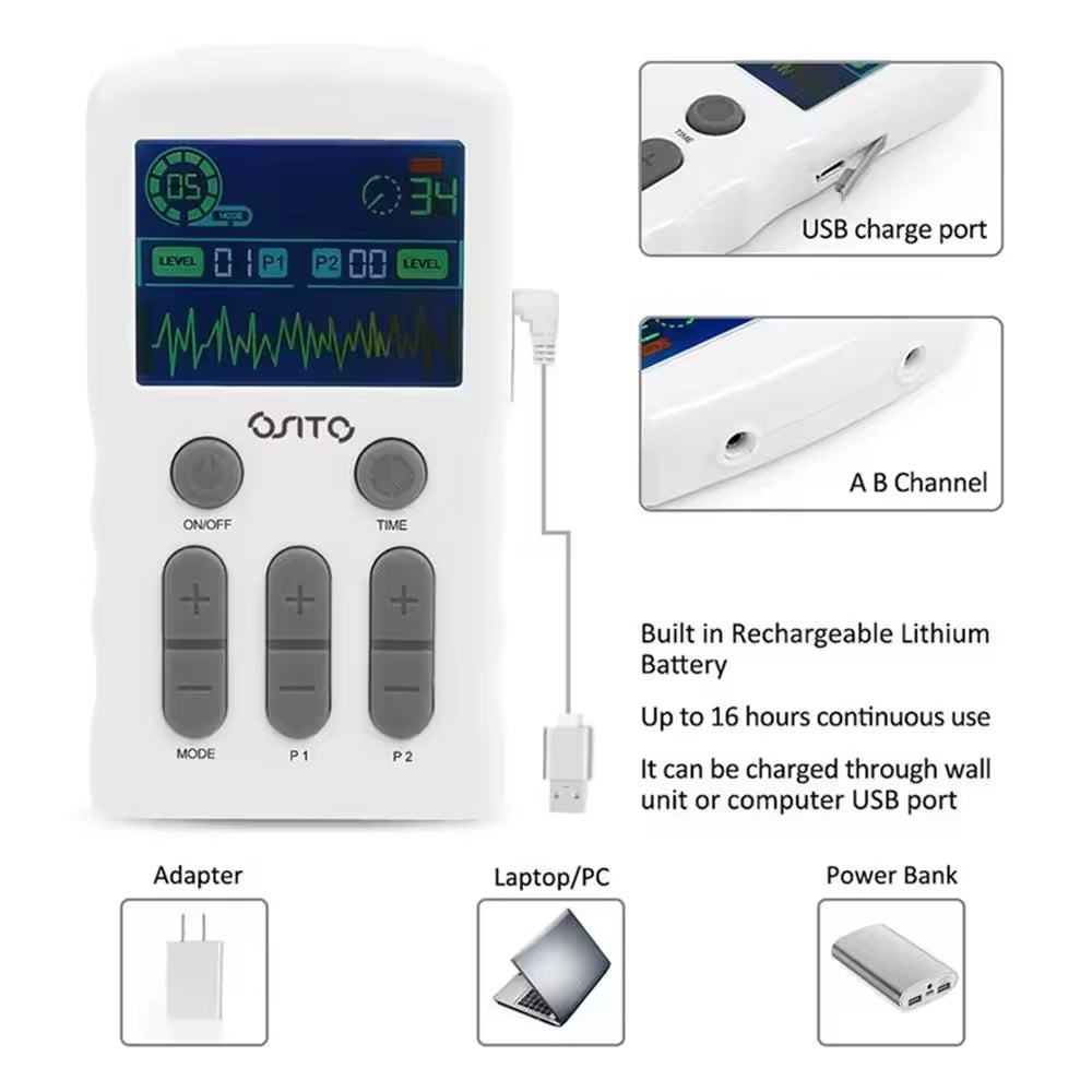 Electroestimulador TENS/EMS de Doble Salida, 25 Modos - vista 2