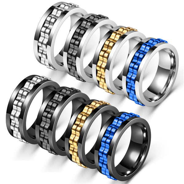 Anillo Giratorio Antiestrés con Engranajes, Alivio de Ansiedad