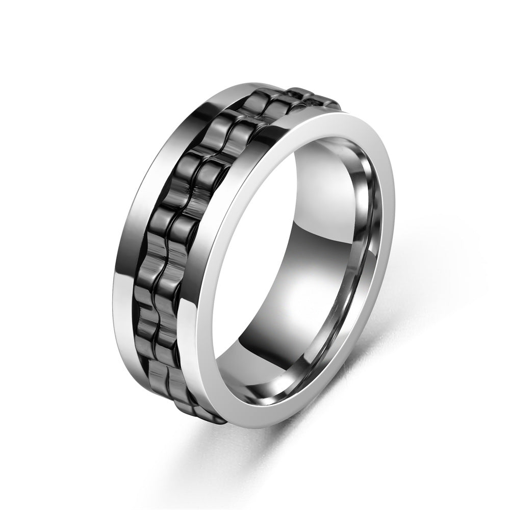 Anillo Giratorio Antiestrés con Engranajes, Alivio de Ansiedad