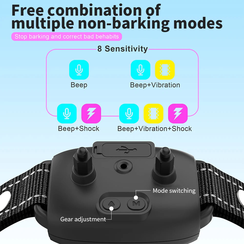 Collar Antiladridos Inteligente para Perros, Recargable IP67 - vista 8