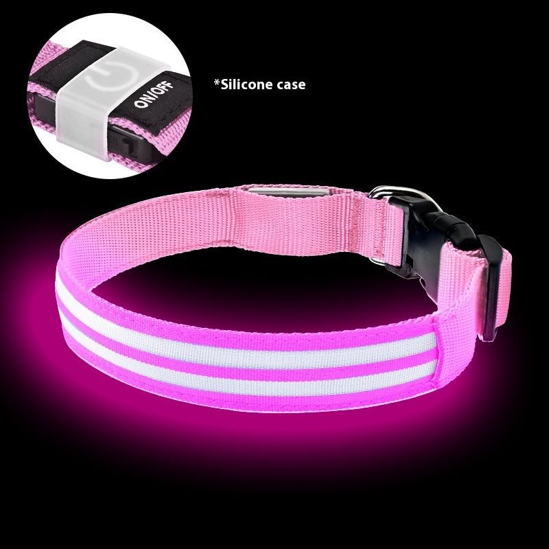 Collar Luminoso Doble Fibra para Perros, Modo Nocturno - vista 4