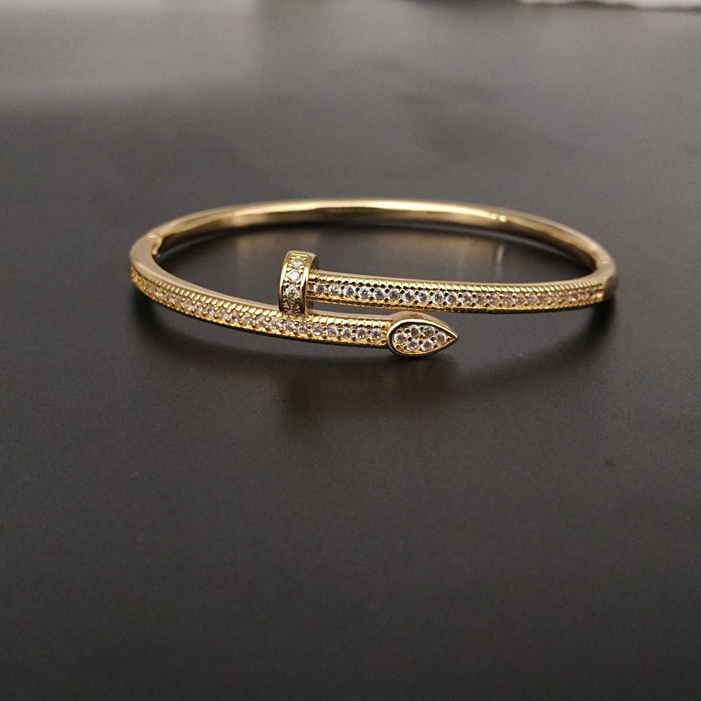 Pulsera de Pareja Chapada en Oro Rosa 18K con Circonitas