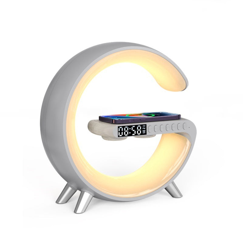 Lámpara LED en G con Altavoz Bluetooth, Cargador Inalámbrico y Reloj - vista 10