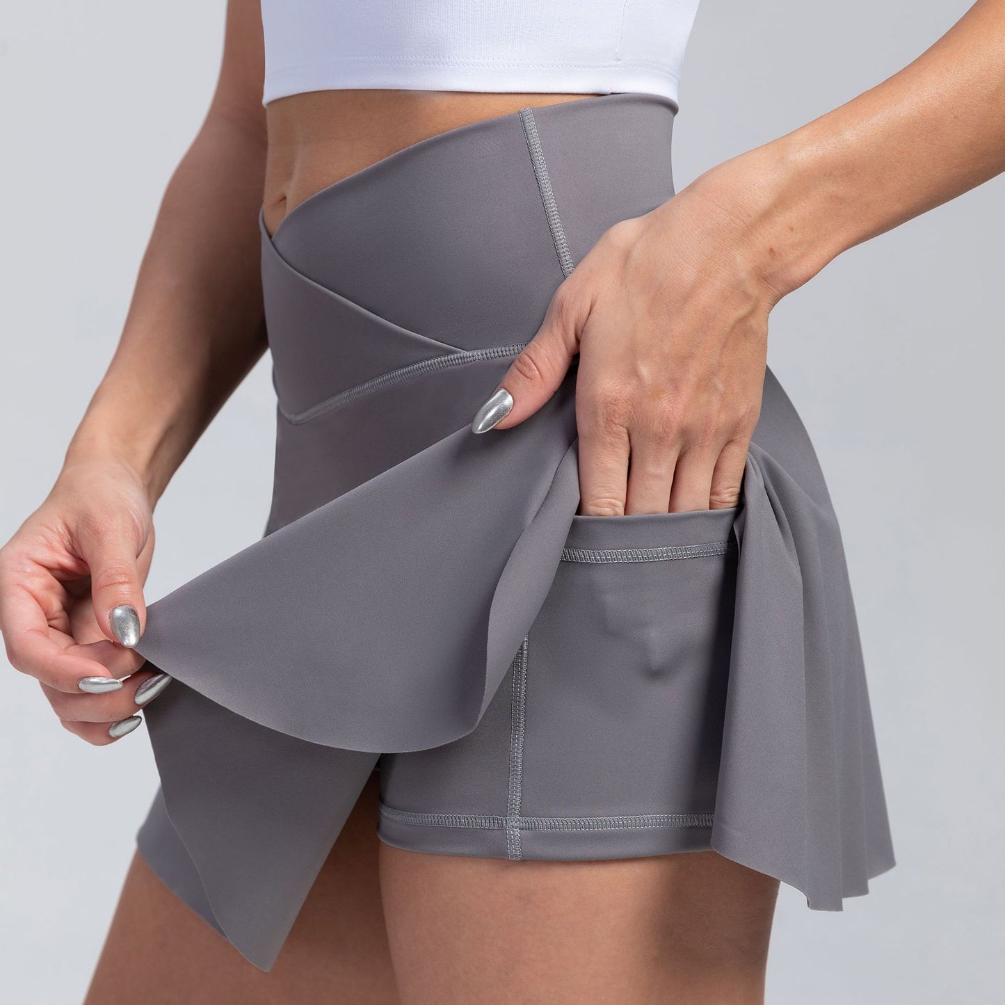 Falda-Short Deportiva de Talle Alto para Yoga y Tenis - vista 10