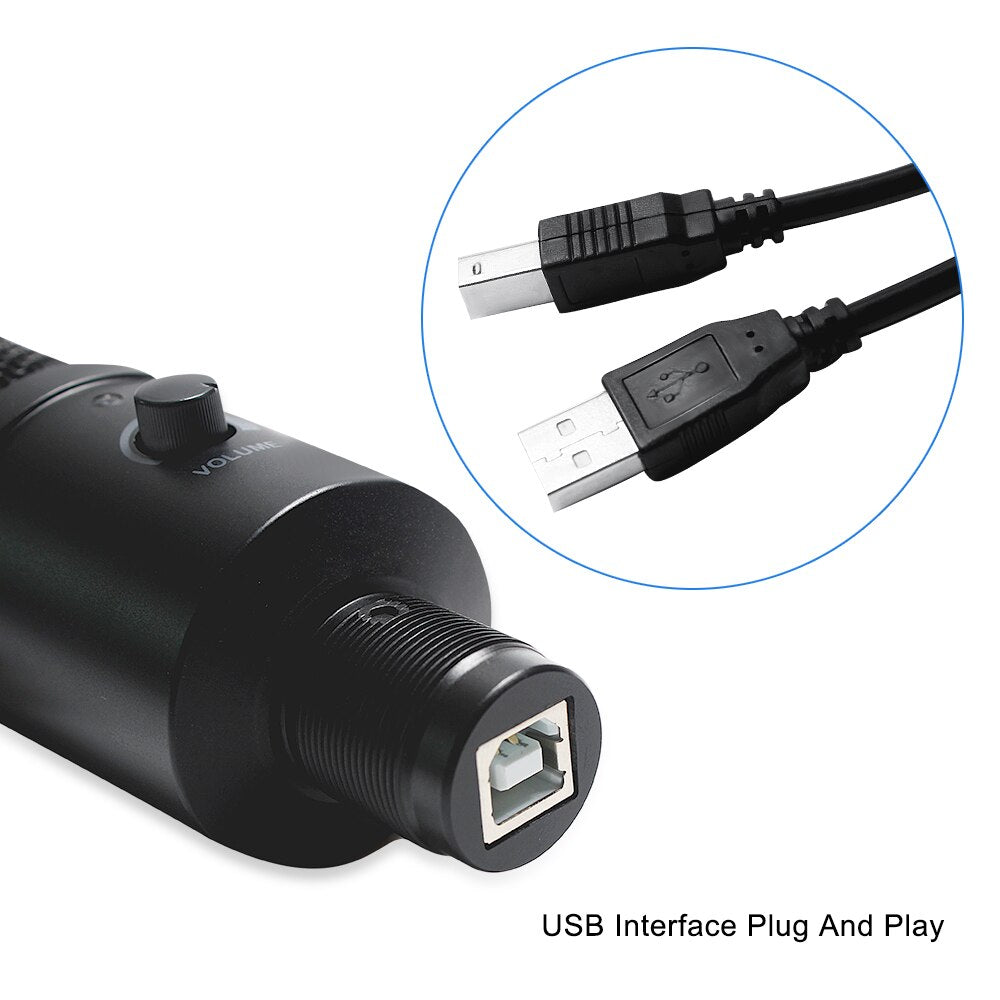 Micrófono de Condensador USB Profesional para Streaming y Estudio - vista 3