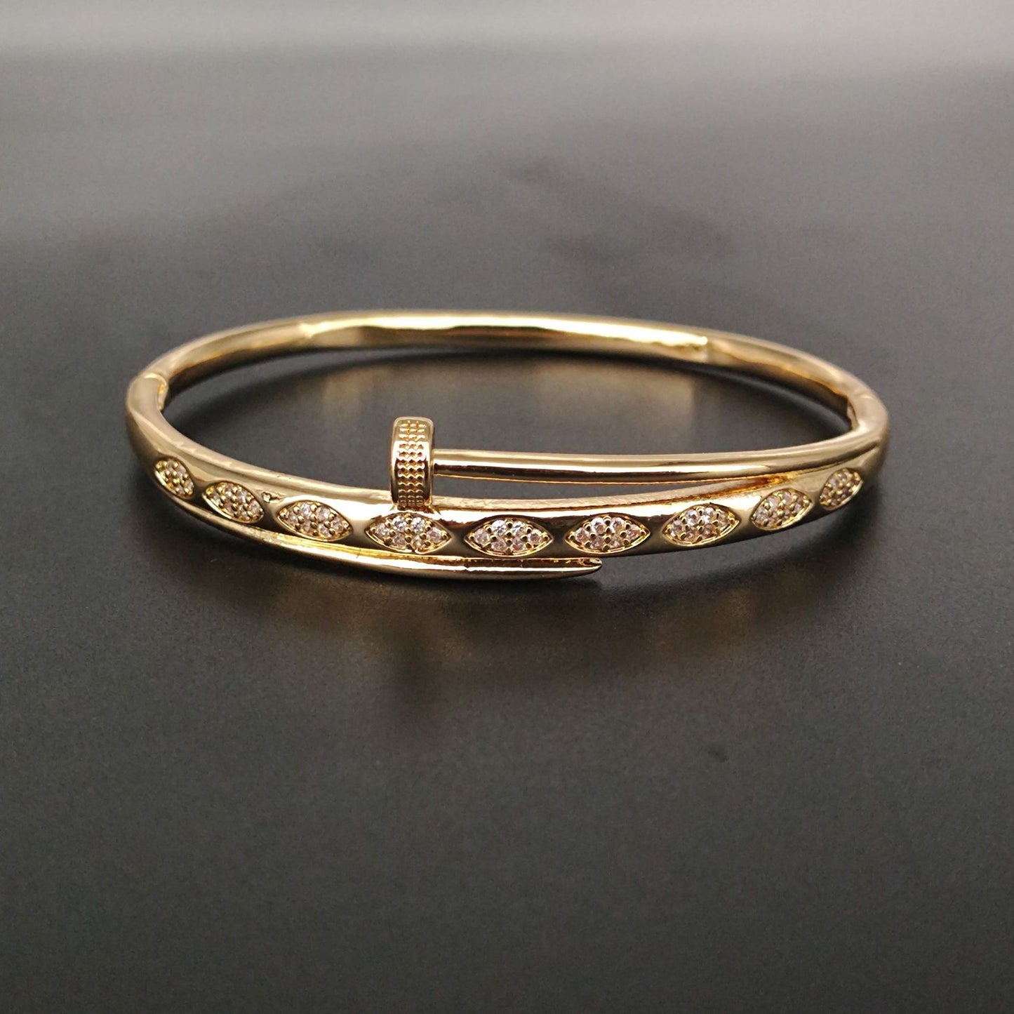 Pulsera de Pareja Chapada en Oro Rosa 18K con Circonitas