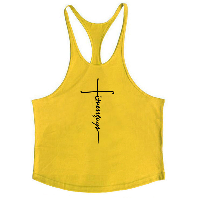 Camiseta de Tirantes de Algodón para Gimnasio, Espalda Nadadora - vista 4