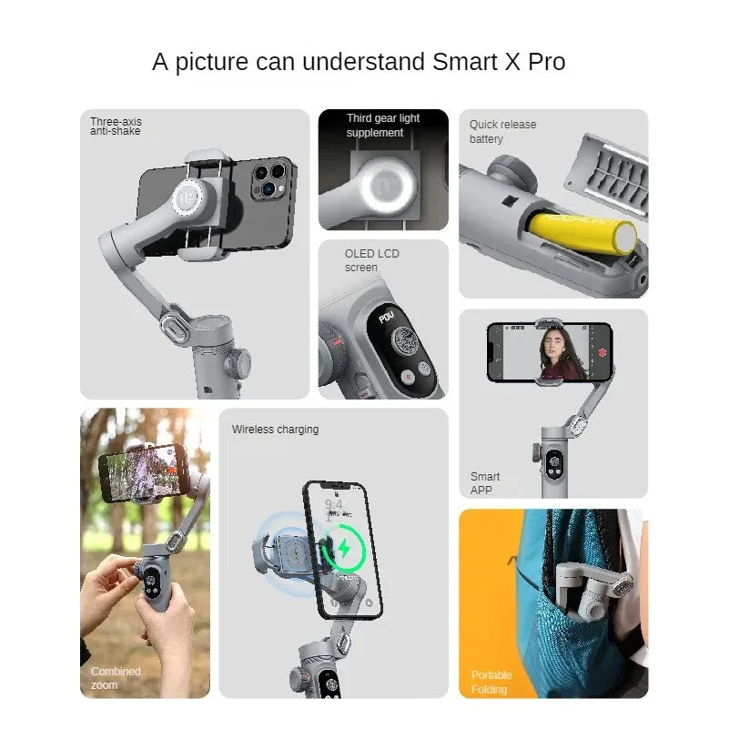 Estabilizador de 3 Ejes XPro para Móvil, Vídeo y Redes Sociales - vista 5