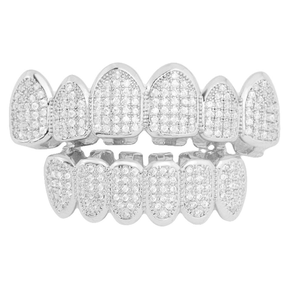 Grillz Dentales Hip Hop con Circonitas, Diseño Exagerado - vista 5