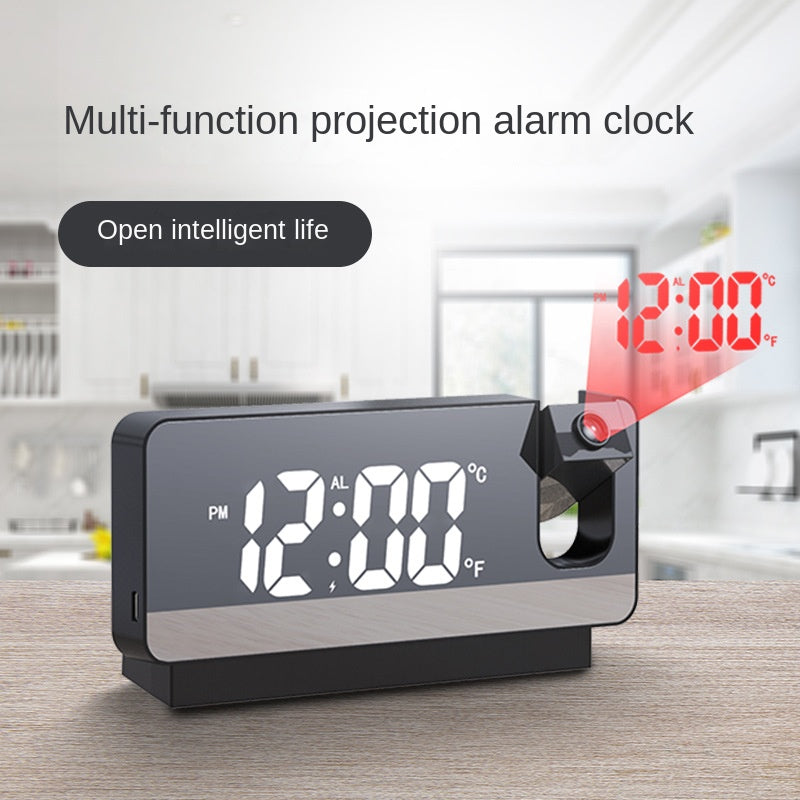 Reloj Despertador LED Espejo con Temperatura y Humedad