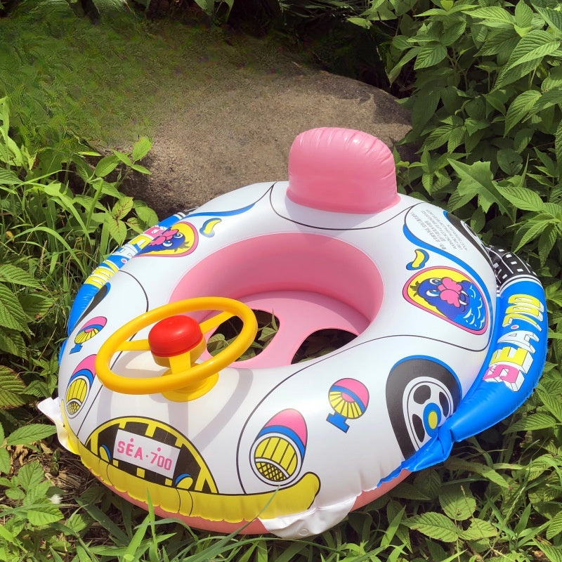 Flotador Hinchable Infantil con Forma de Coche y Volante - vista 5