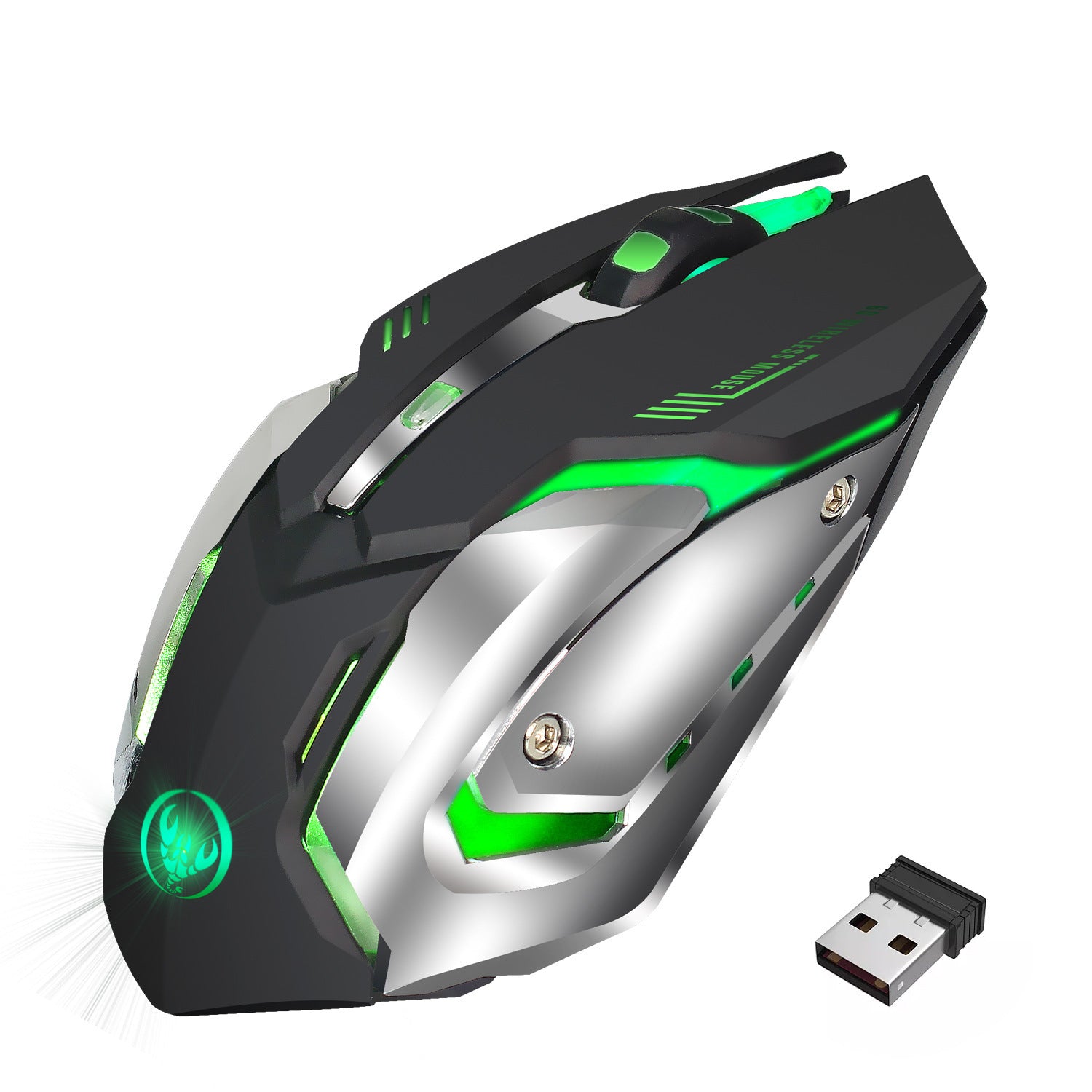 Ratón Gaming Inalámbrico Recargable con Luces RGB - vista 3