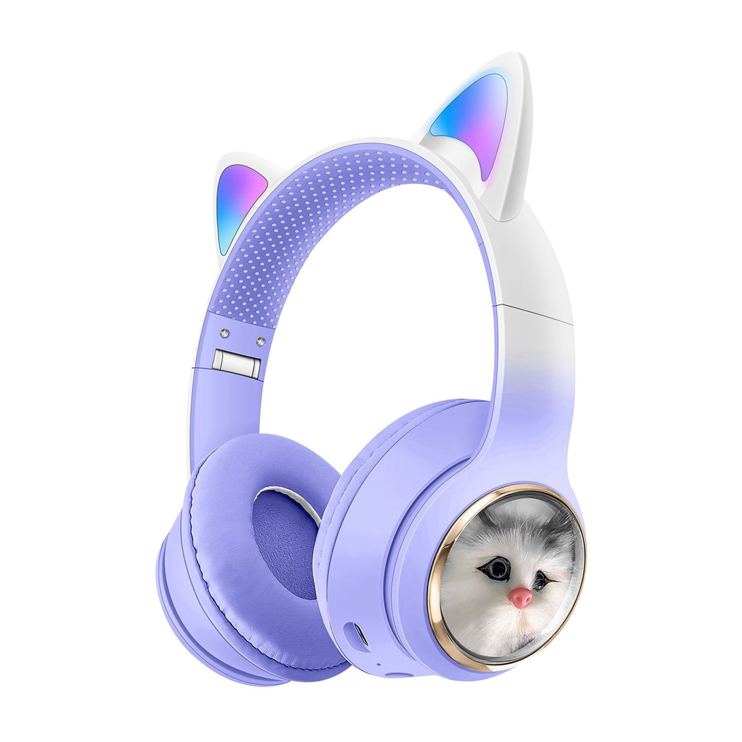 Auriculares Bluetooth AKZ-09 con Orejas de Gato, Plegables - vista 5