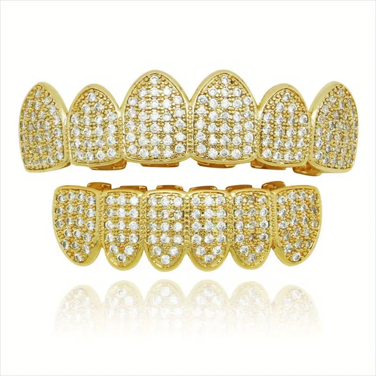 Grillz Dentales Hip Hop con Circonitas, Diseño Exagerado - vista 3