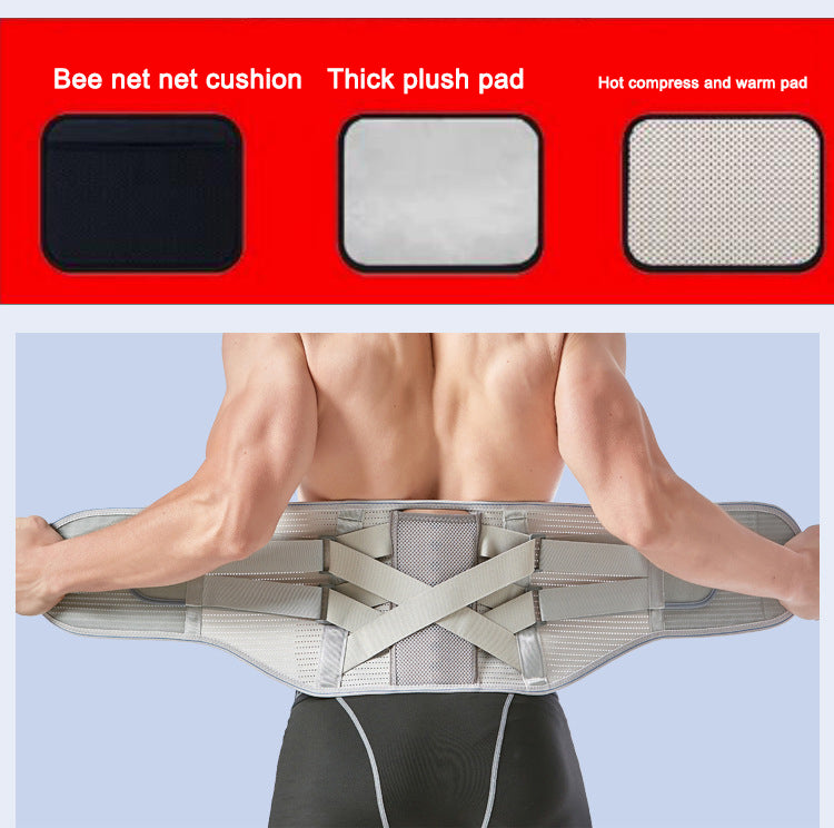 Faja Lumbar con Refuerzo de Acero Extraíble, Transpirable