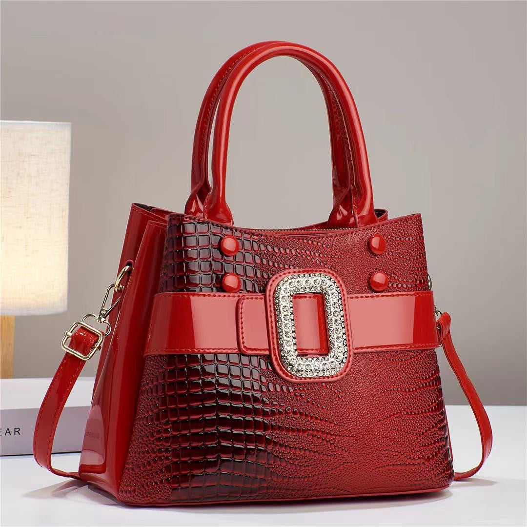 Bolso Bandolera con Textura de Lagarto