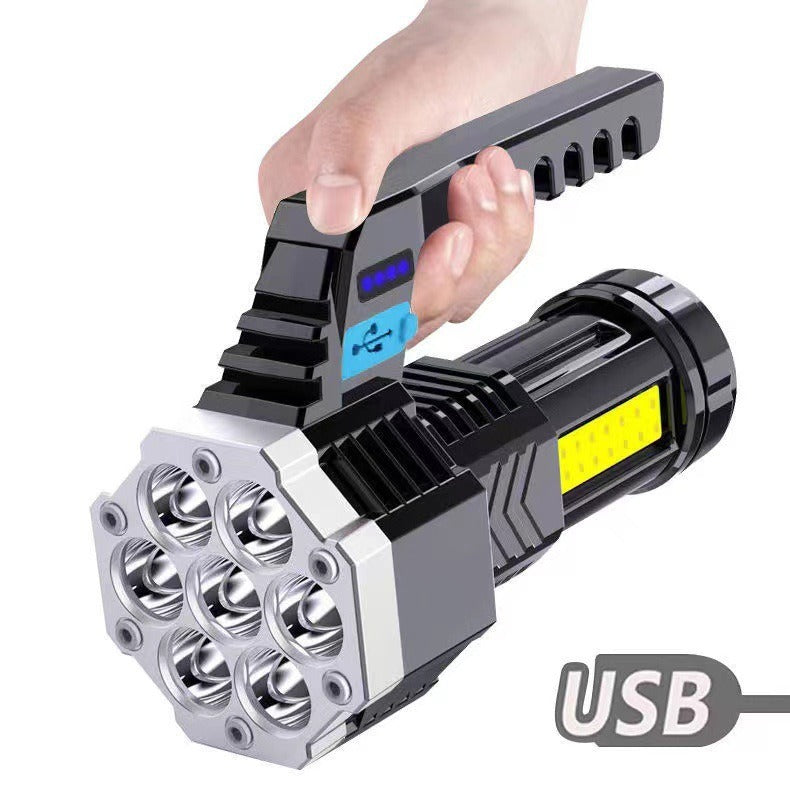 Linterna LED de Alta Potencia, Recargable USB, COB