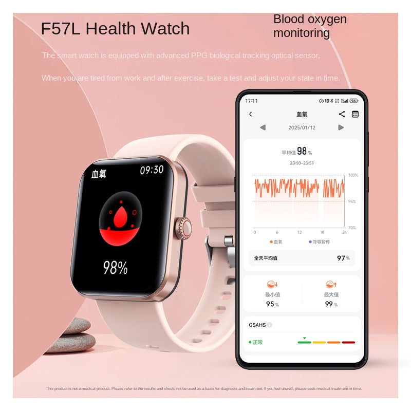 Smartwatch con Monitor de Ritmo Cardíaco, Tensión y Temperatura Corporal