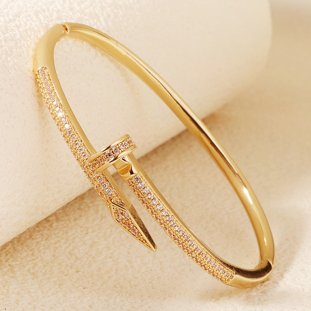 Pulsera de Pareja Chapada en Oro Rosa 18K con Circonitas
